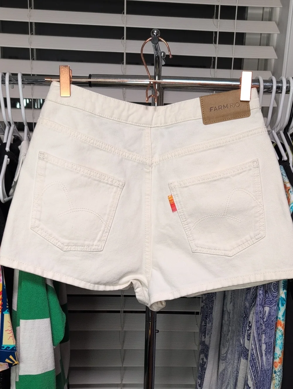 Farm Rio NWT Women's White Crochet Shorts - Picture 4 of 11